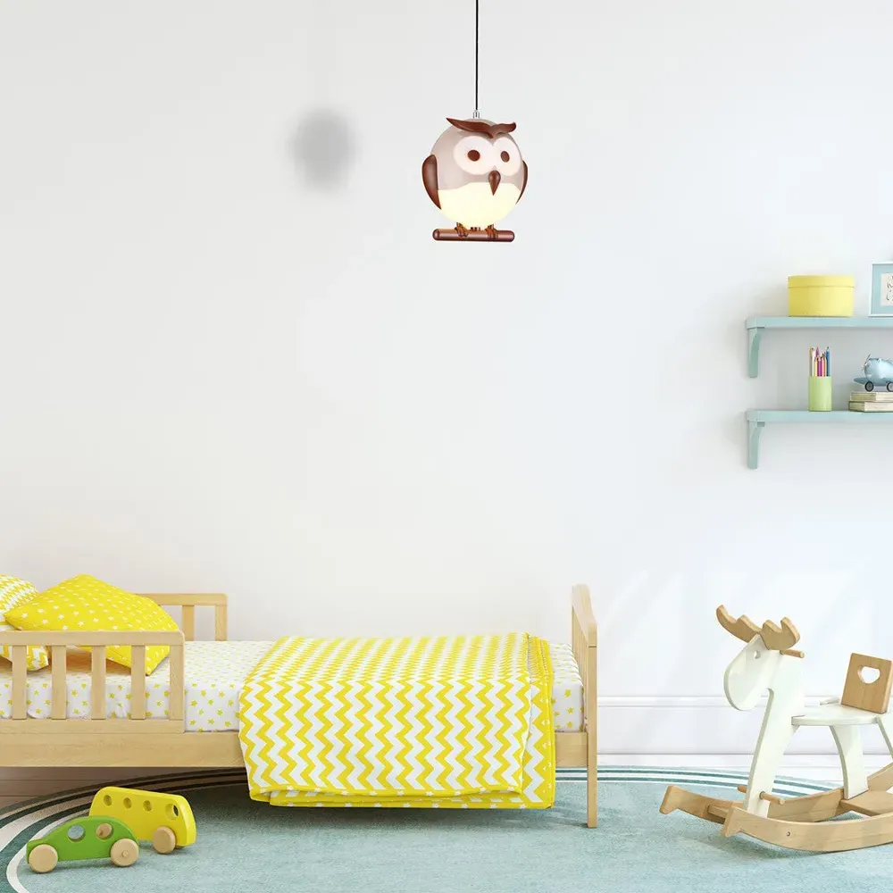 Owl LED Pendant Lamp - Brown