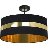 Palmira Ceiling Lamp - Black, Fabric
