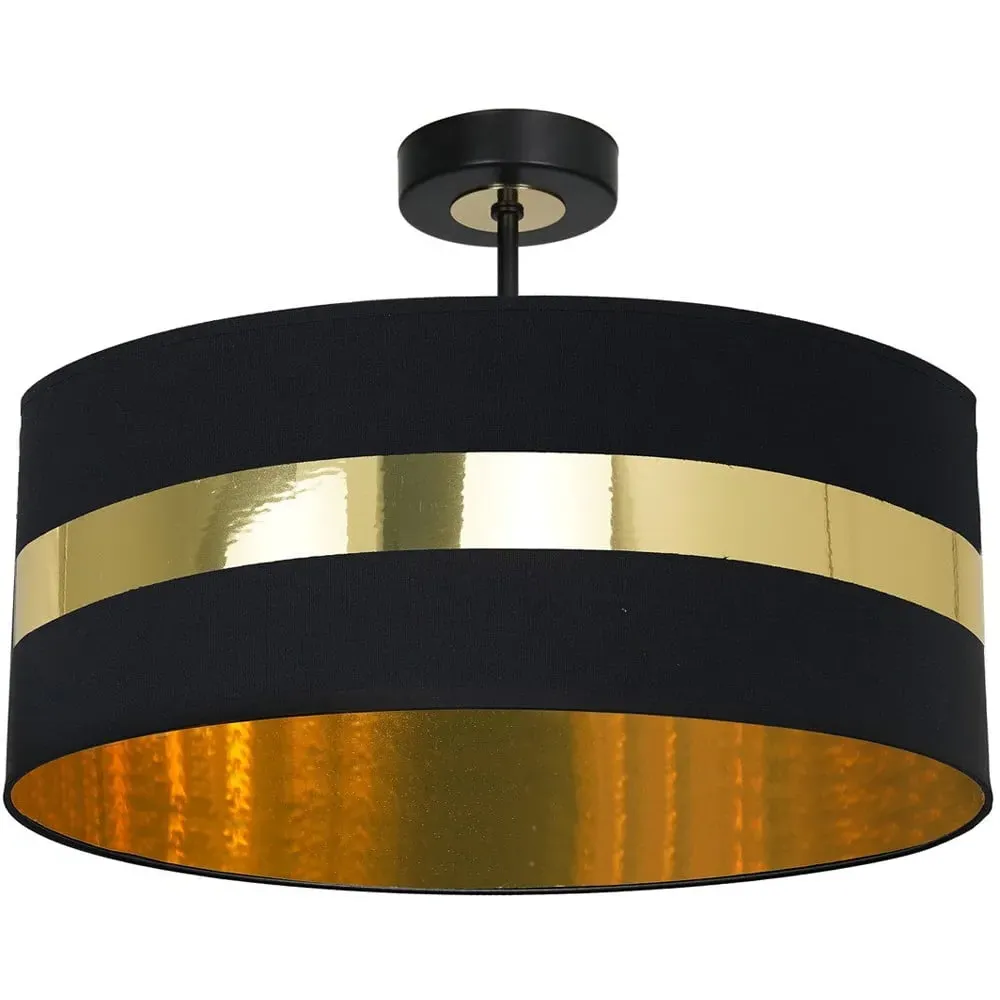 Palmira Ceiling Lamp - Black, Fabric