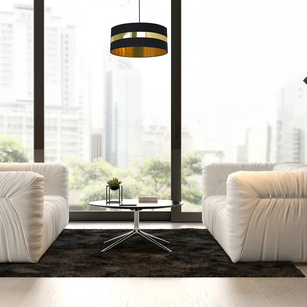 Palmira Pendant Lamp - Black, Fabric