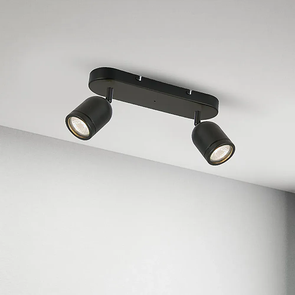 Porter 2 LED Ceiling Light - Black