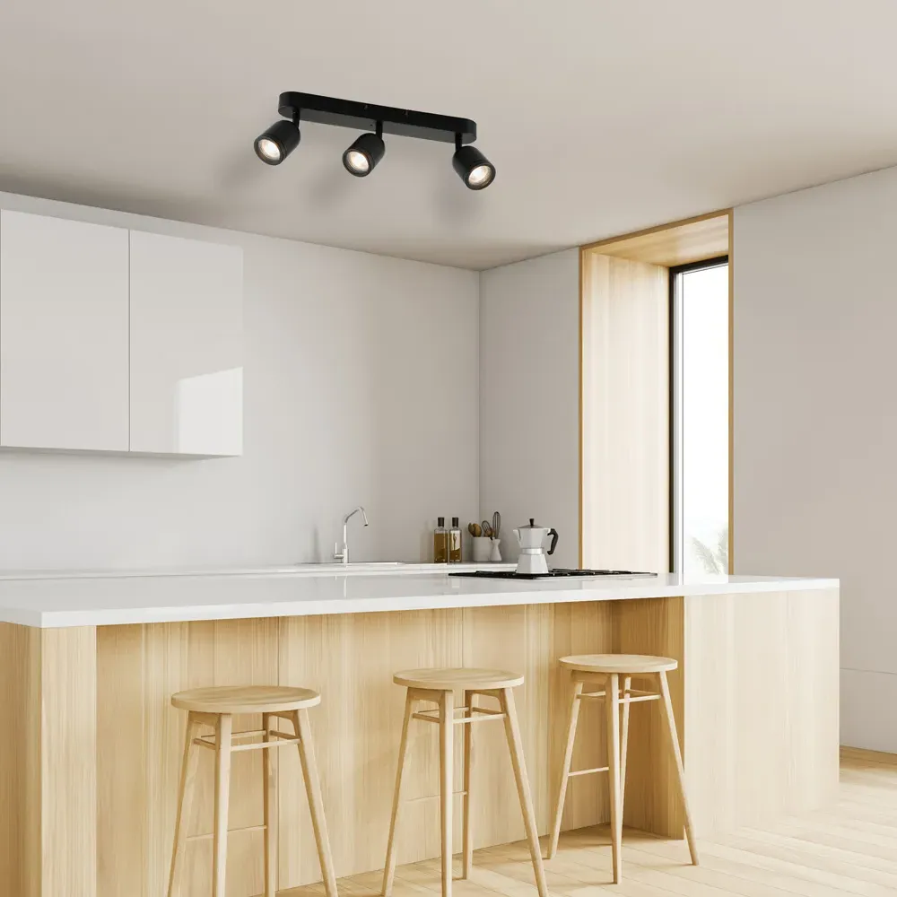 Porter 3 LED Ceiling Light - Black