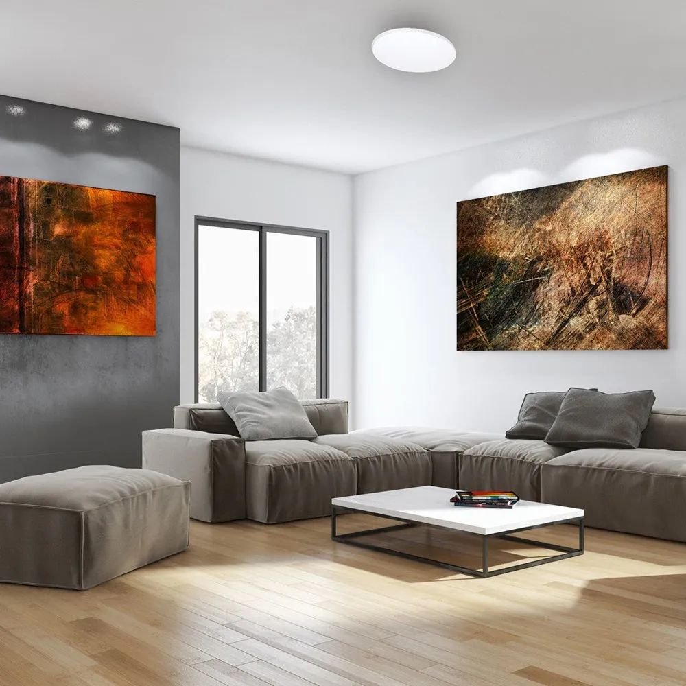 Siena Round LED Ceiling Lamp with Remote - White