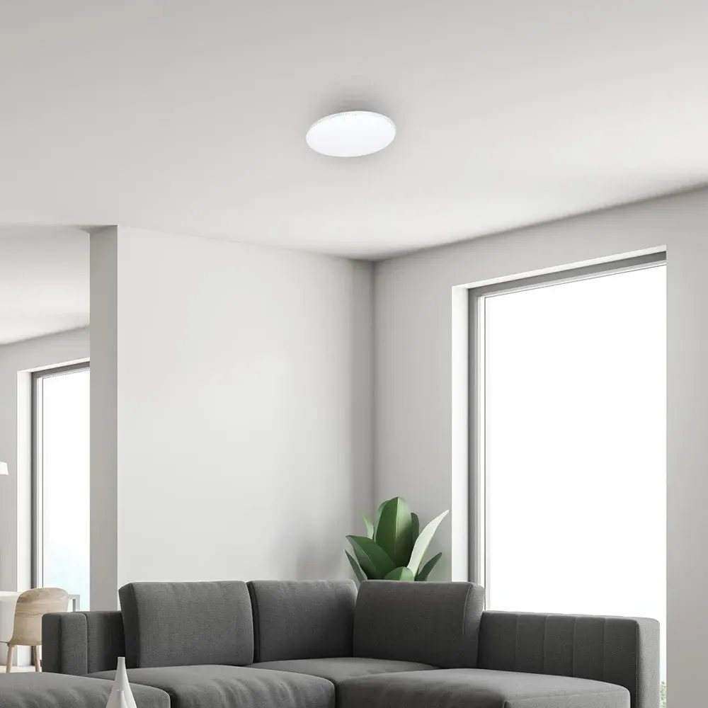 Siena Round LED Ceiling Lamp with Remote - White