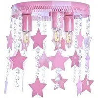 Star Ceiling Lamp - Pink, Alloy