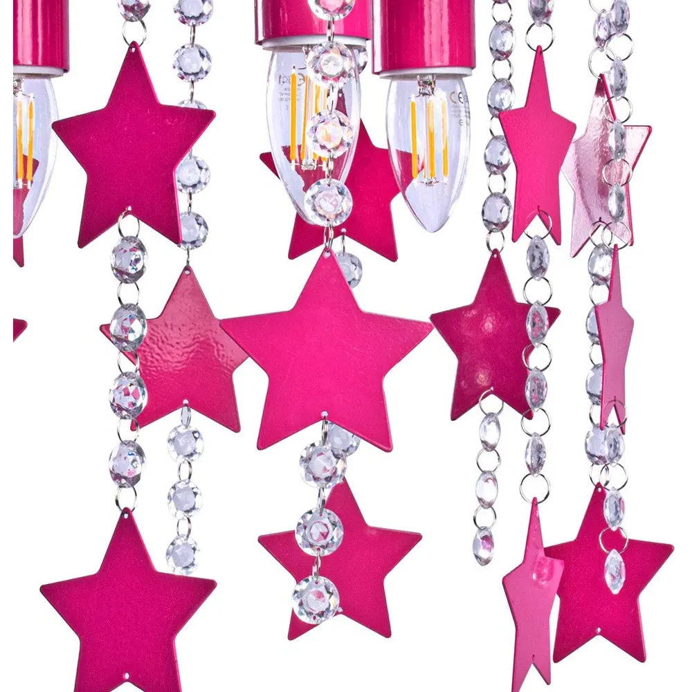 Star Ceiling Lamp - Pink, Alloy
