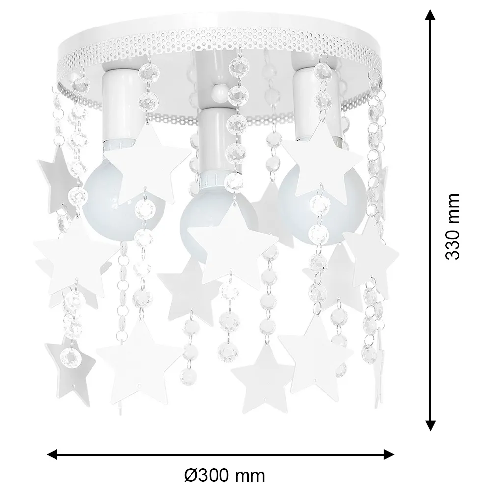 Star Ceiling Lamp - White, Alloy