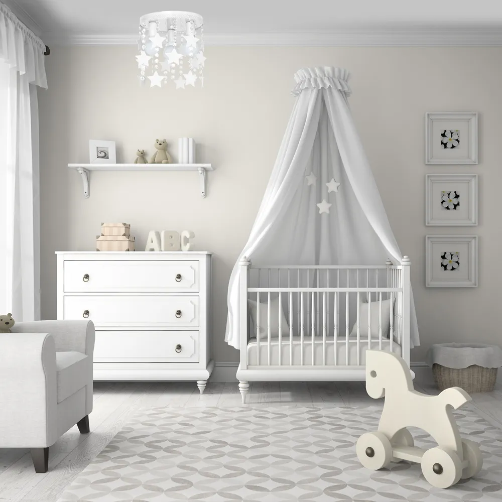 Star Ceiling Lamp - White, Alloy