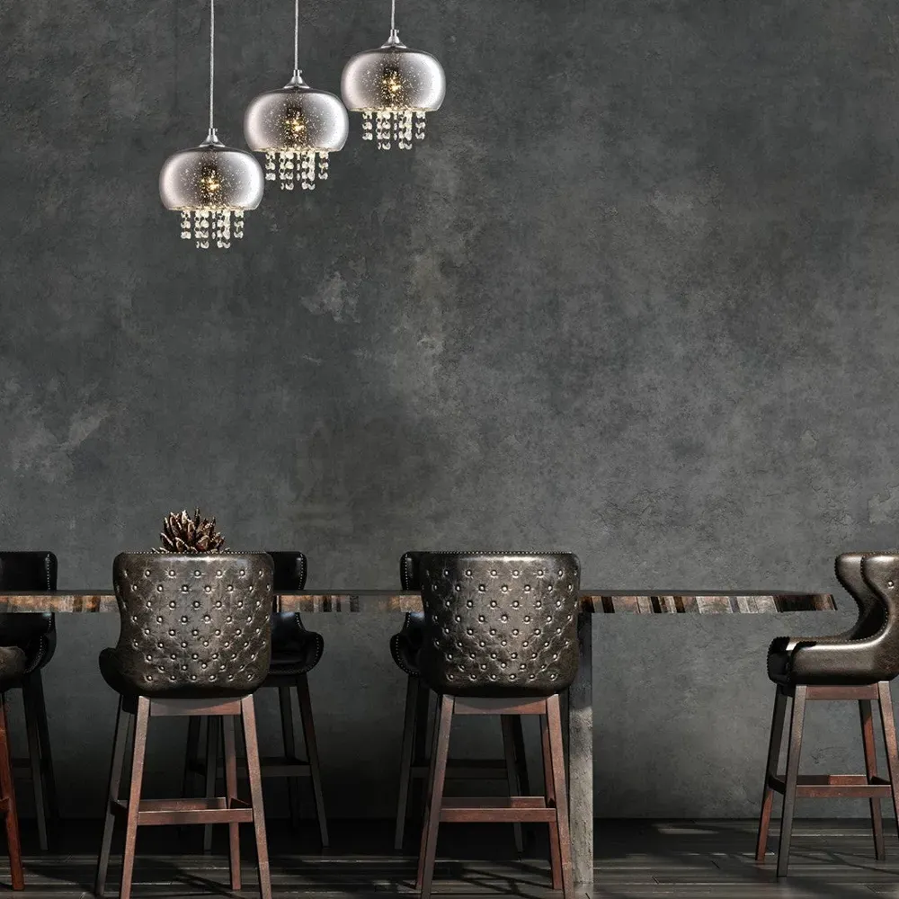 Starlight Pendant Lamp - Silver, Glass