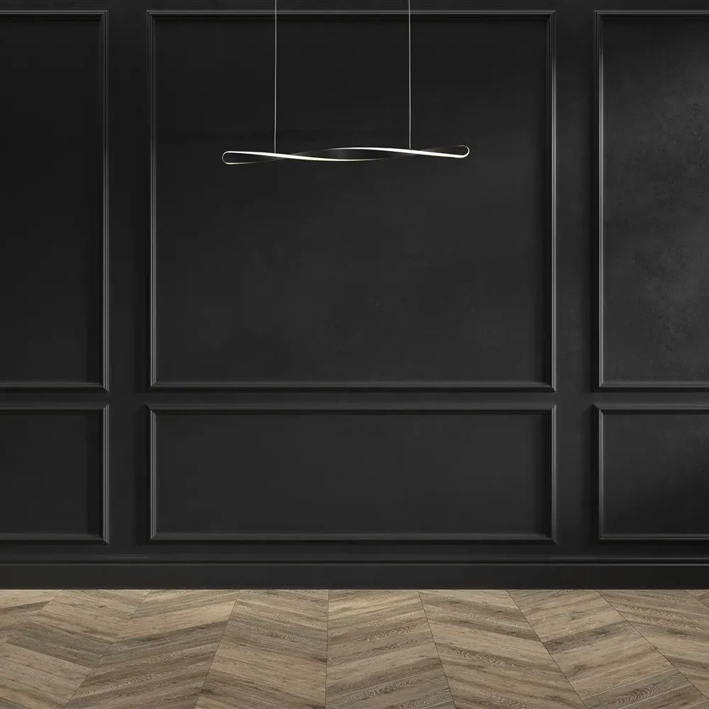 Swirl Longitudinal LED Pendant Lamp - Black