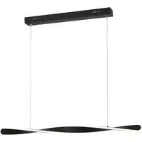 Swirl Longitudinal LED Pendant Lamp - Black