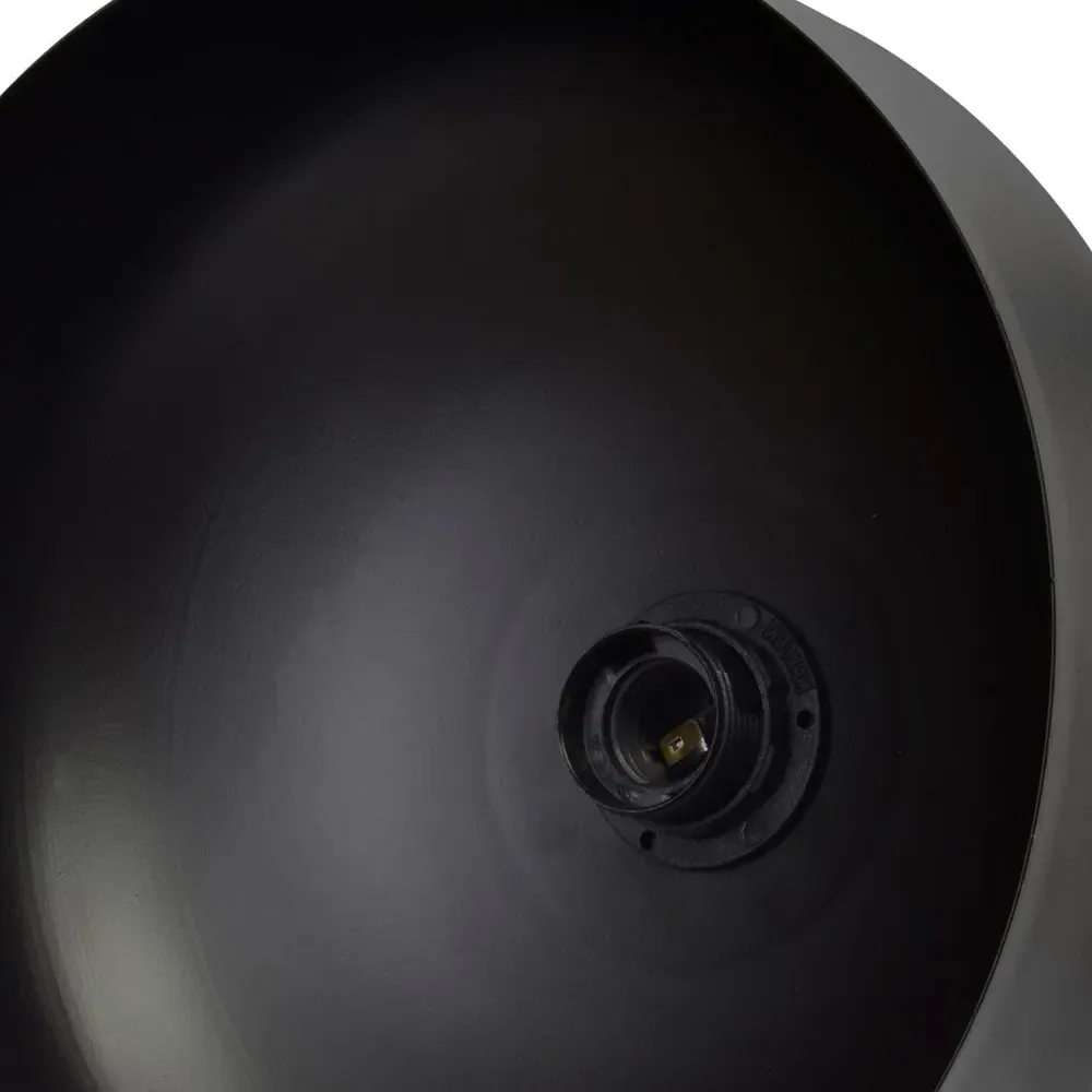 Taylor Pendant Lamp with Wood Accents - Black