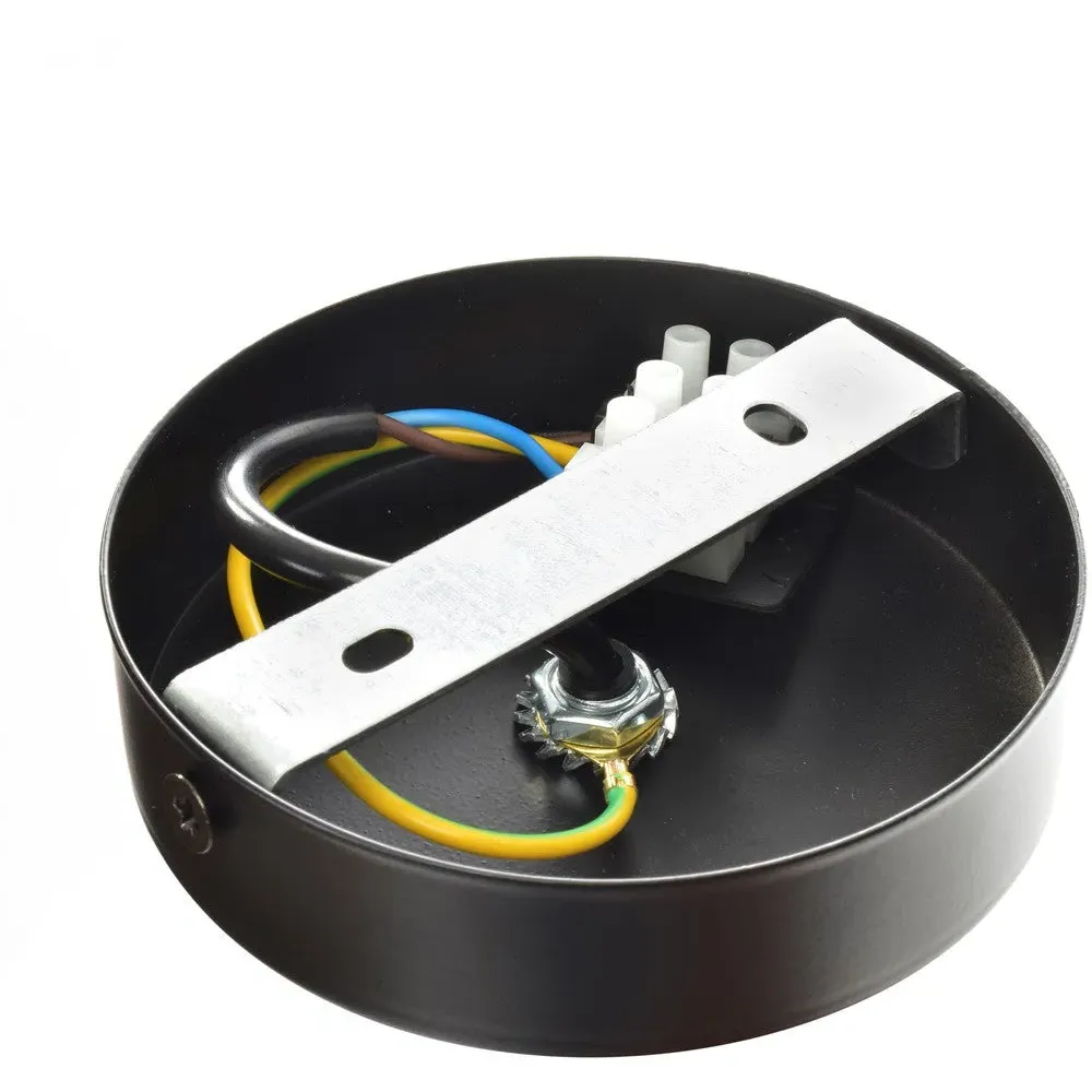 Taylor Pendant Lamp with Wood Accents - Black