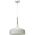 Taylor Pendant Lamp with Wood Accents - White