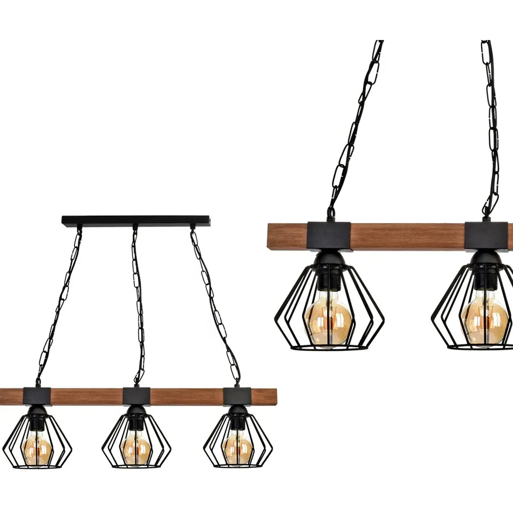 Ulf Wood Pendant Lamp - Black