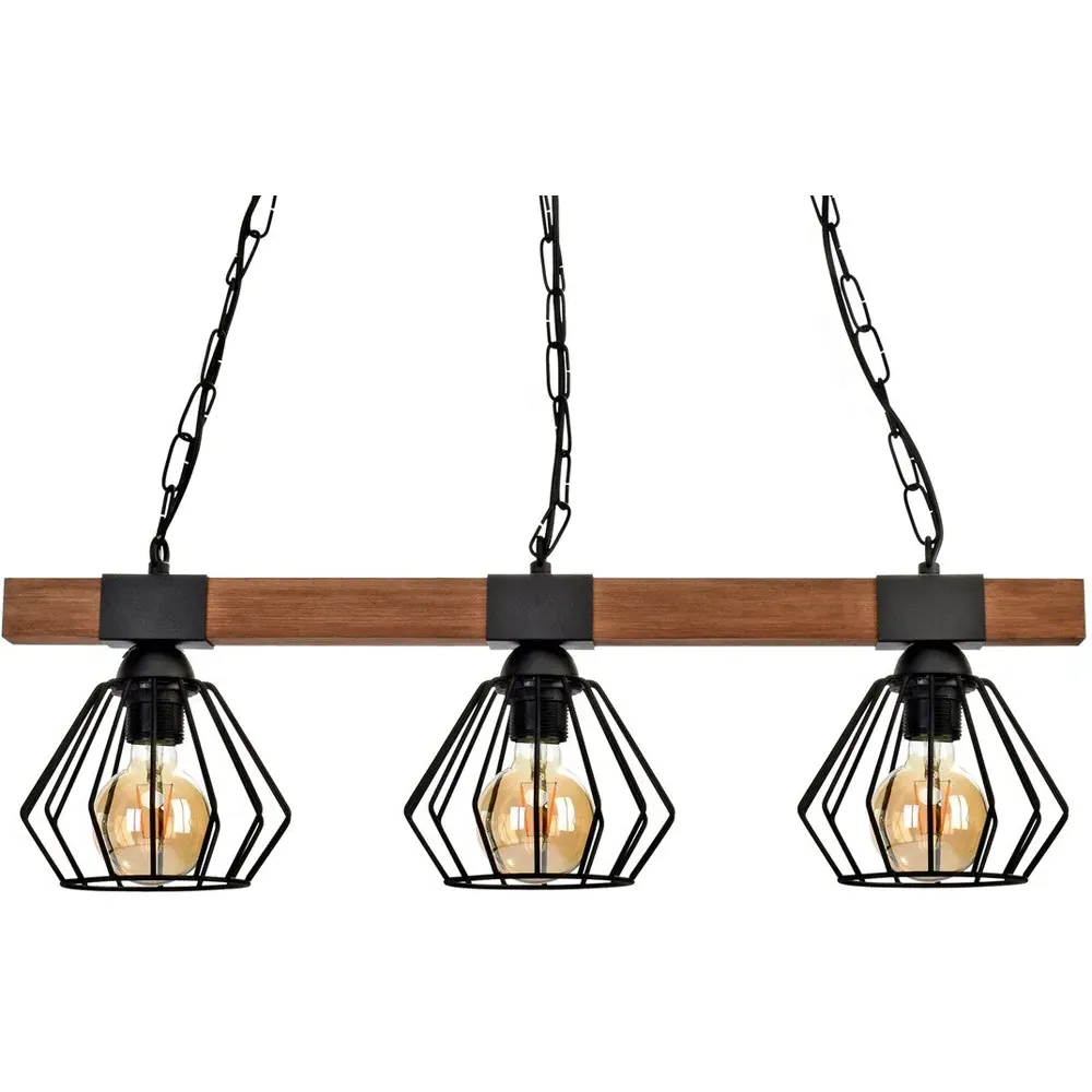 Ulf Wood Pendant Lamp - Black