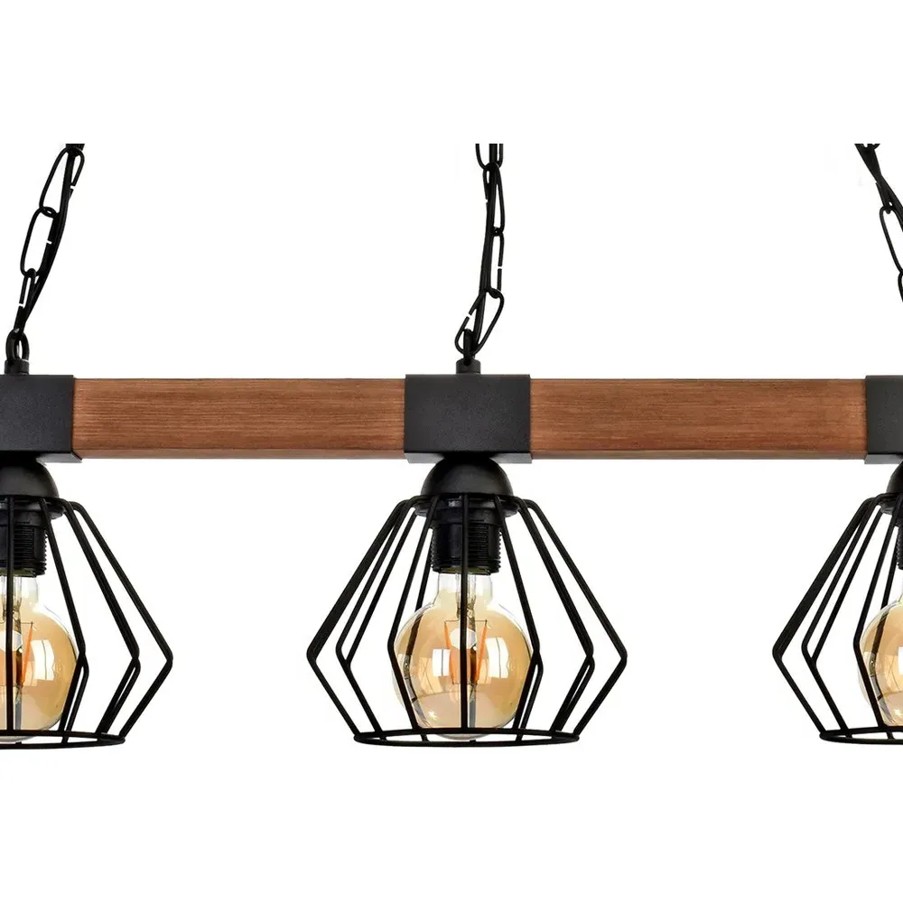 Ulf Wood Pendant Lamp - Black