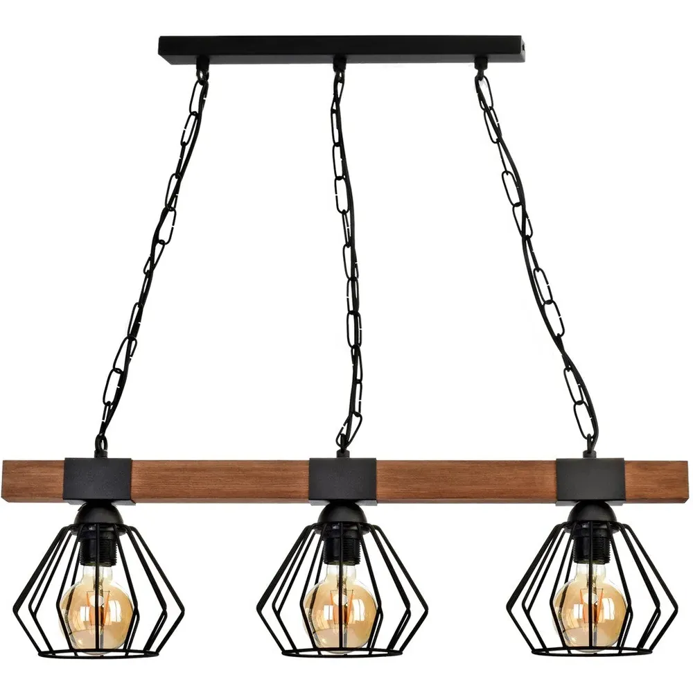 Ulf Wood Pendant Lamp - Black