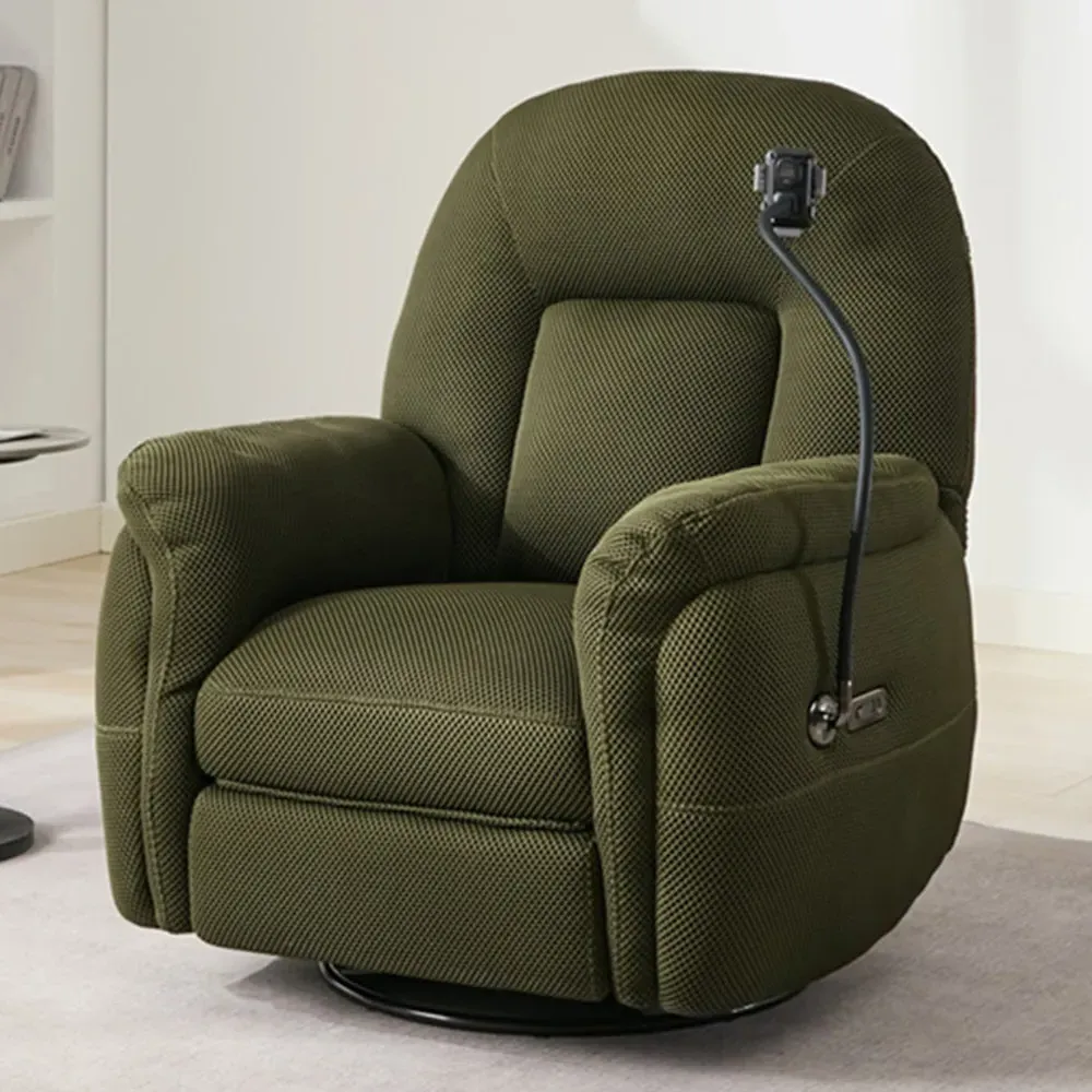 Reclining Chair with Phone Holder - Green image