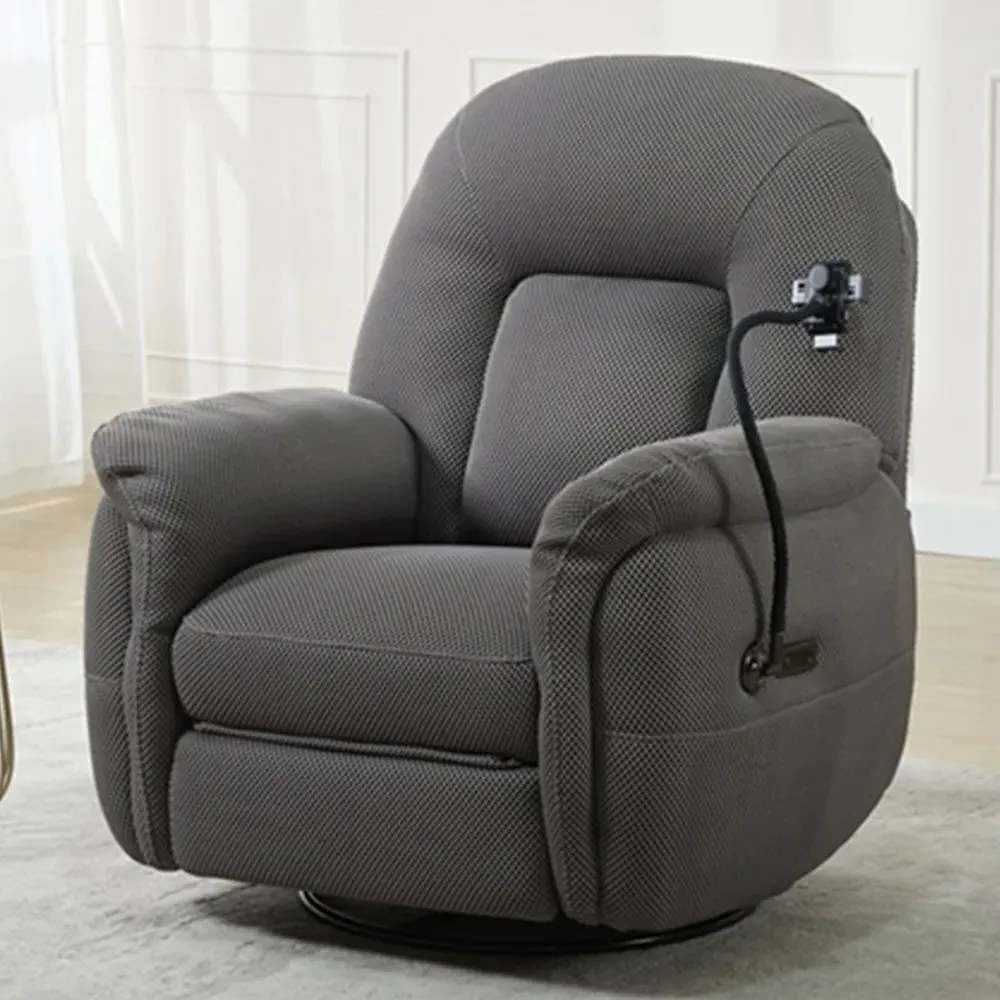 Reclining Chair with Phone Holder - Grey