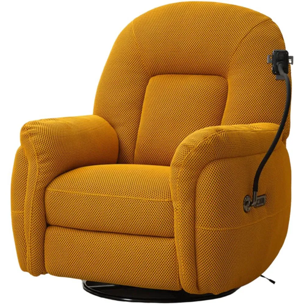 Reclining Chair with Phone Holder - Yellow