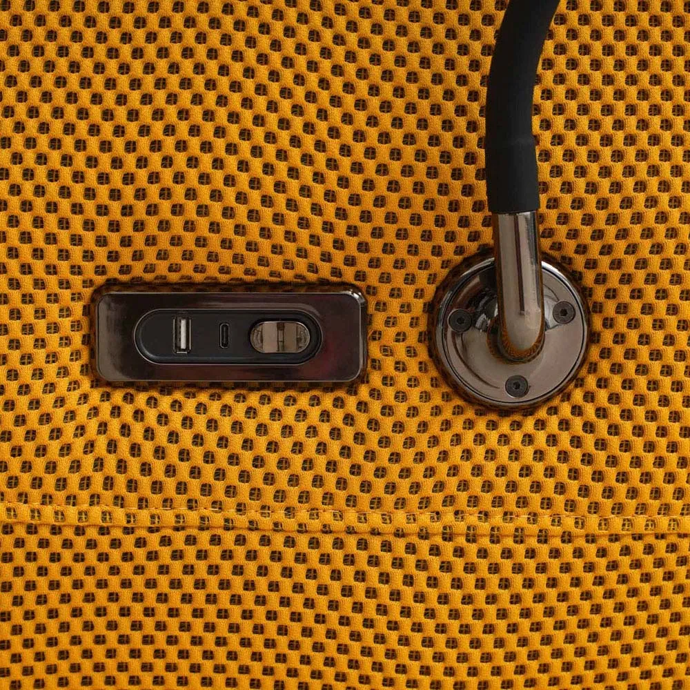 Reclining Chair with Phone Holder - Yellow