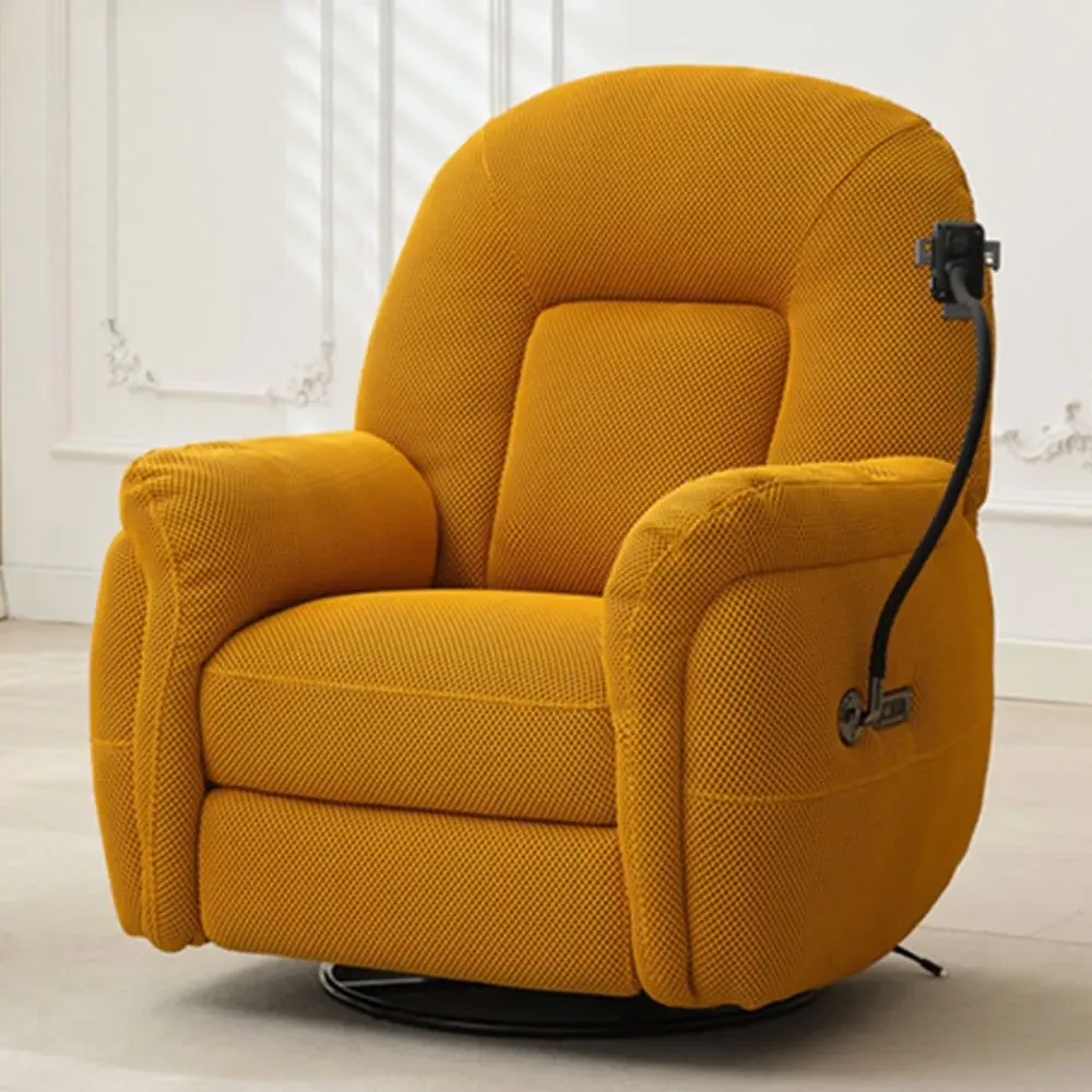 Reclining Chair with Phone Holder - Yellow
