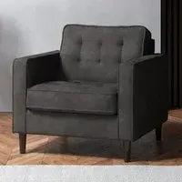 Enjoy Armchair with Button Tufting - Grey