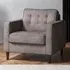 Enjoy Pewter Armchair with Button Tufting - Grey