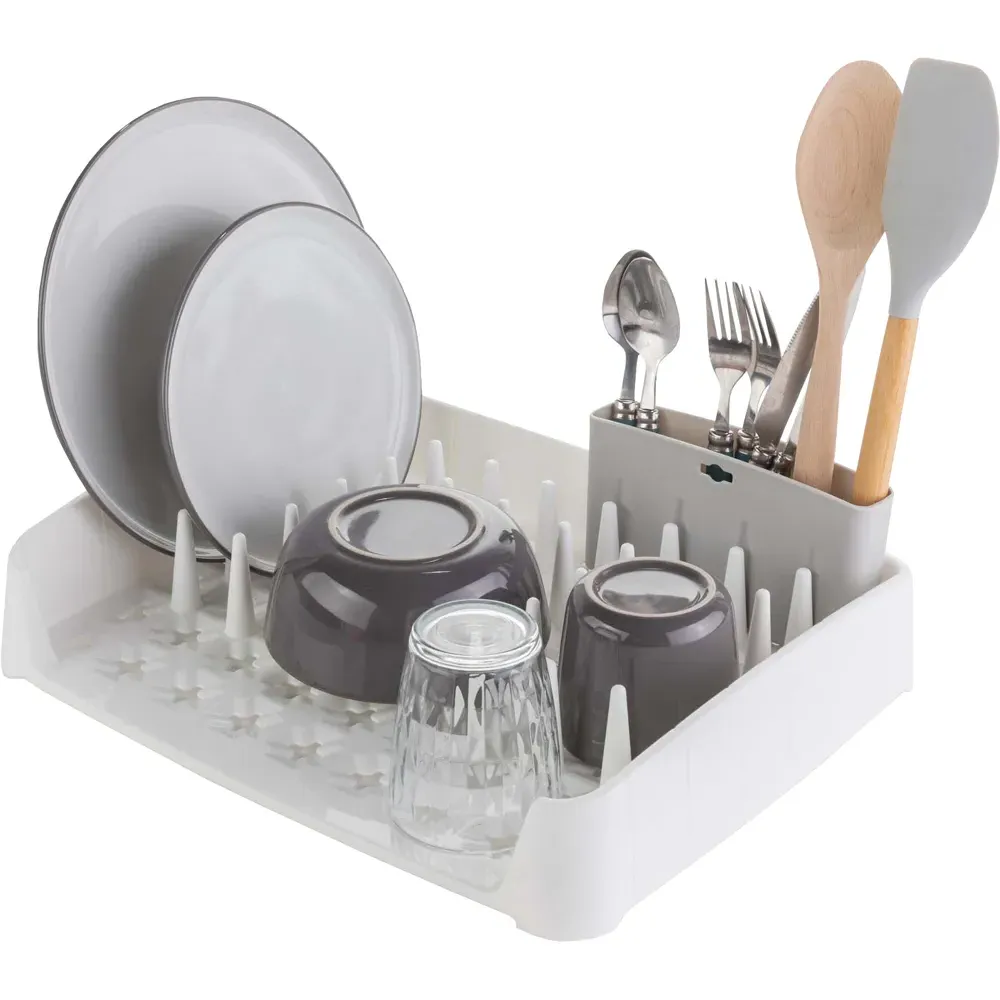 Minky Dish Rack Caddy - White, Grey