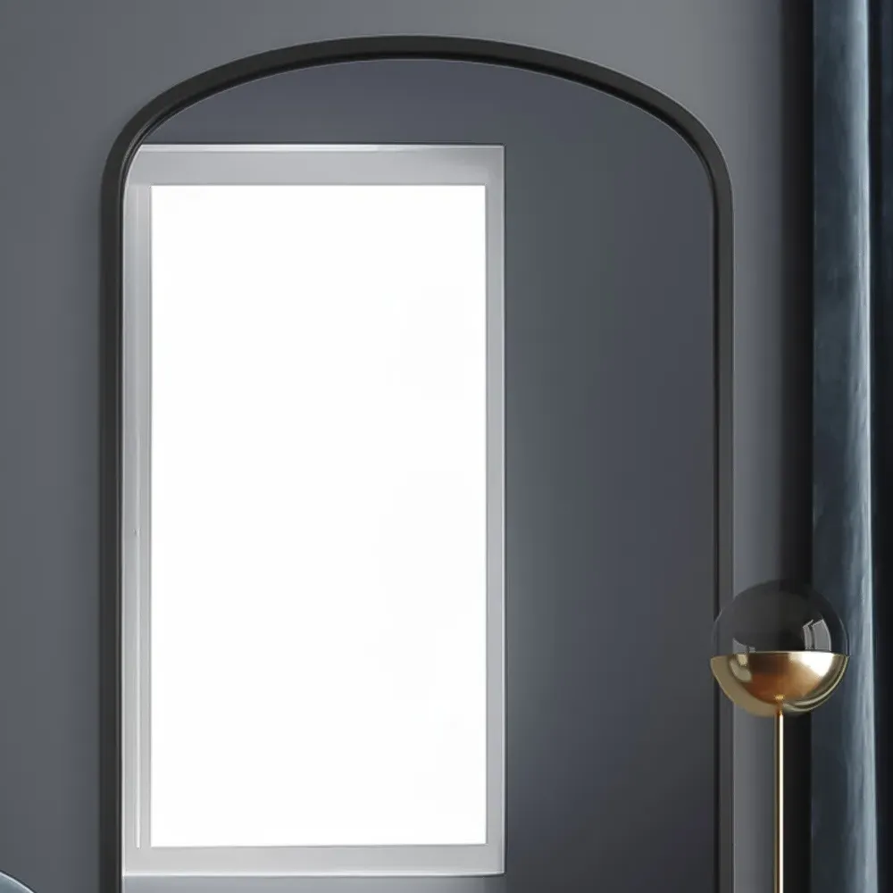 Angustus Arched Leaner Wall Mirror - Black