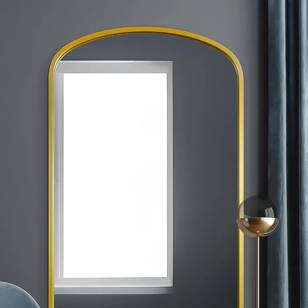 Angustus Arched Leaner Wall Mirror - Gold