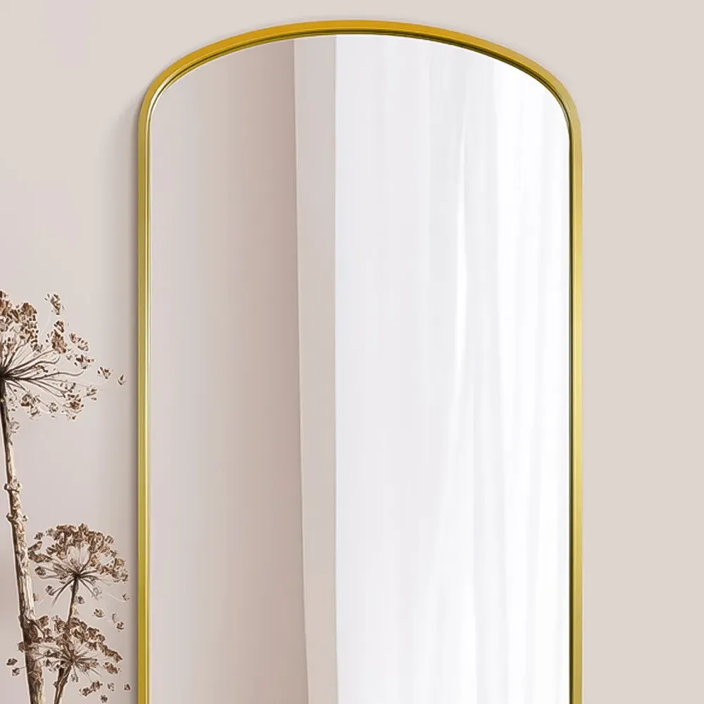 Angustus Arched Leaner Wall Mirror - Gold