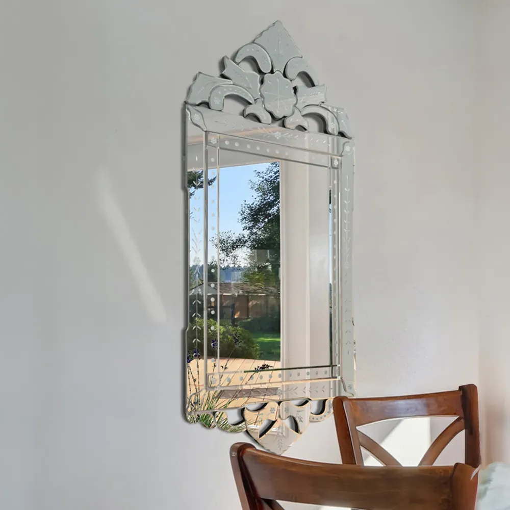 Antique Baroque Wall Mirror - Black