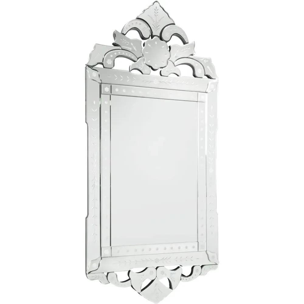 Antique Baroque Wall Mirror - Black