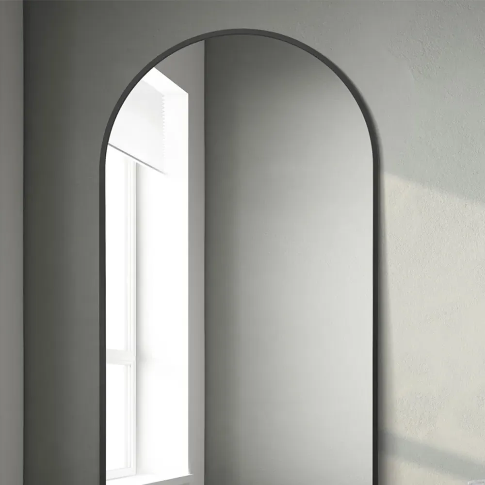 Arcus Arched Leaner Wall Mirror - Black