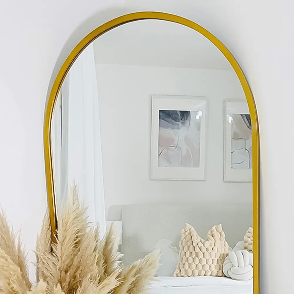 Arcus Arched Leaner Wall Mirror - Gold