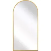 Arcus Arched Leaner Wall Mirror - Gold, Metal