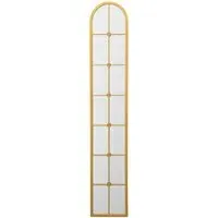 Arcus Arched Leaner Wall Mirror - Gold, Metal
