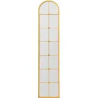 Arcus Arched Leaner Wall Mirror - Gold, Metal