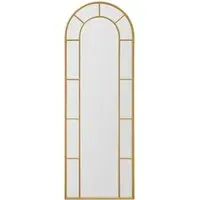 Arcus Arched Leaner Wall Mirror - Gold, Metal