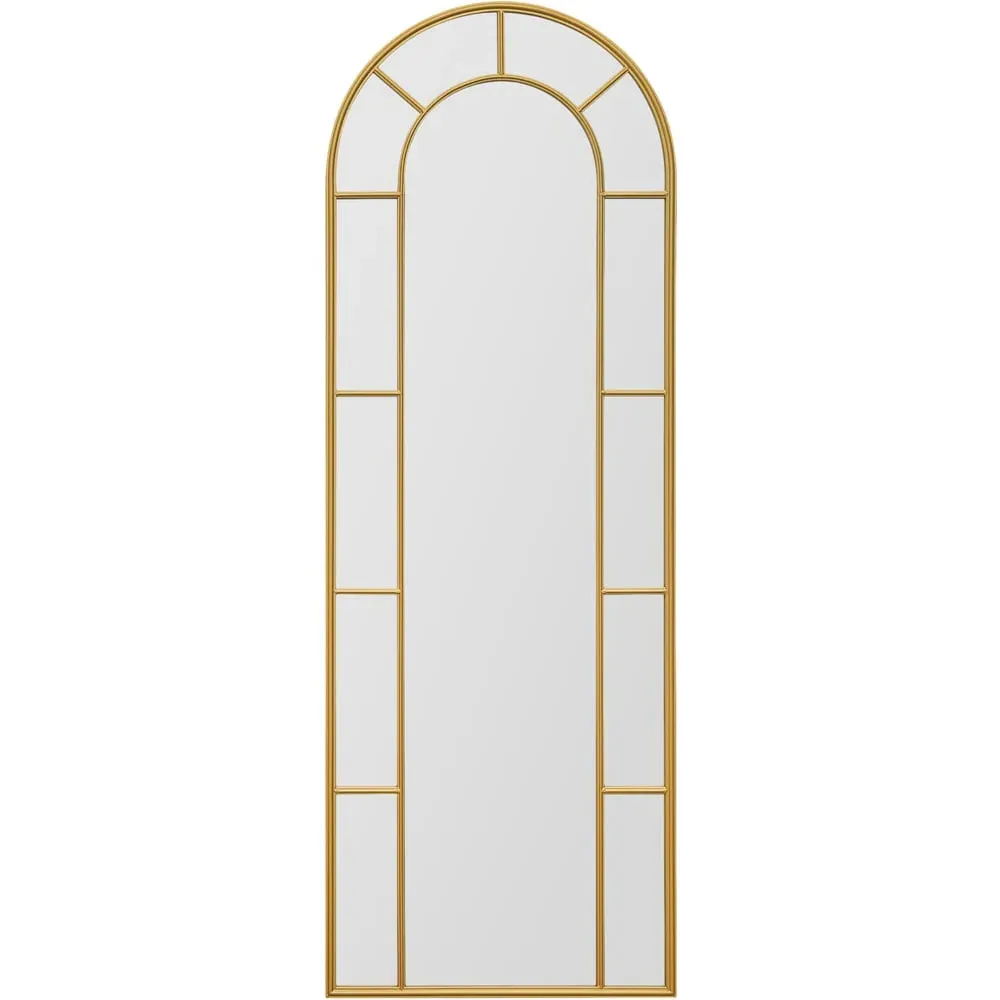 Arcus Arched Leaner Wall Mirror - Gold, Metal