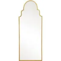Arcus Arched Leaner Wall Mirror - Gold, Metal