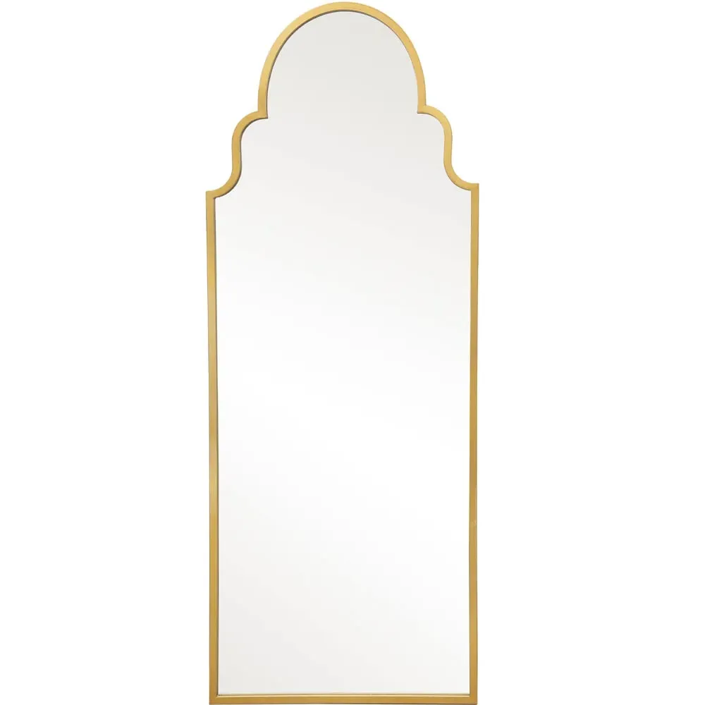 Arcus Arched Leaner Wall Mirror - Gold, Metal