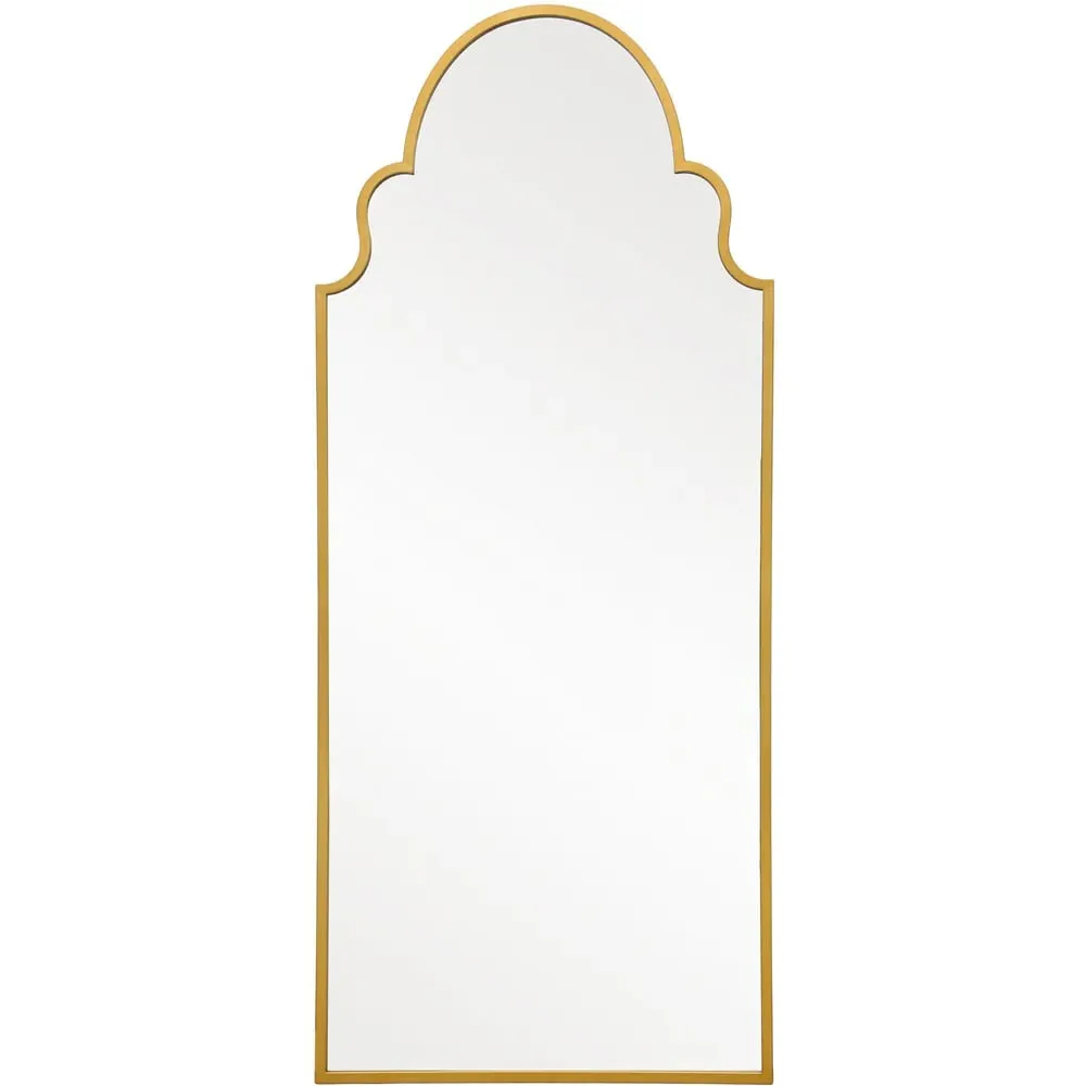 Arcus Arched Leaner Wall Mirror - Gold, Metal