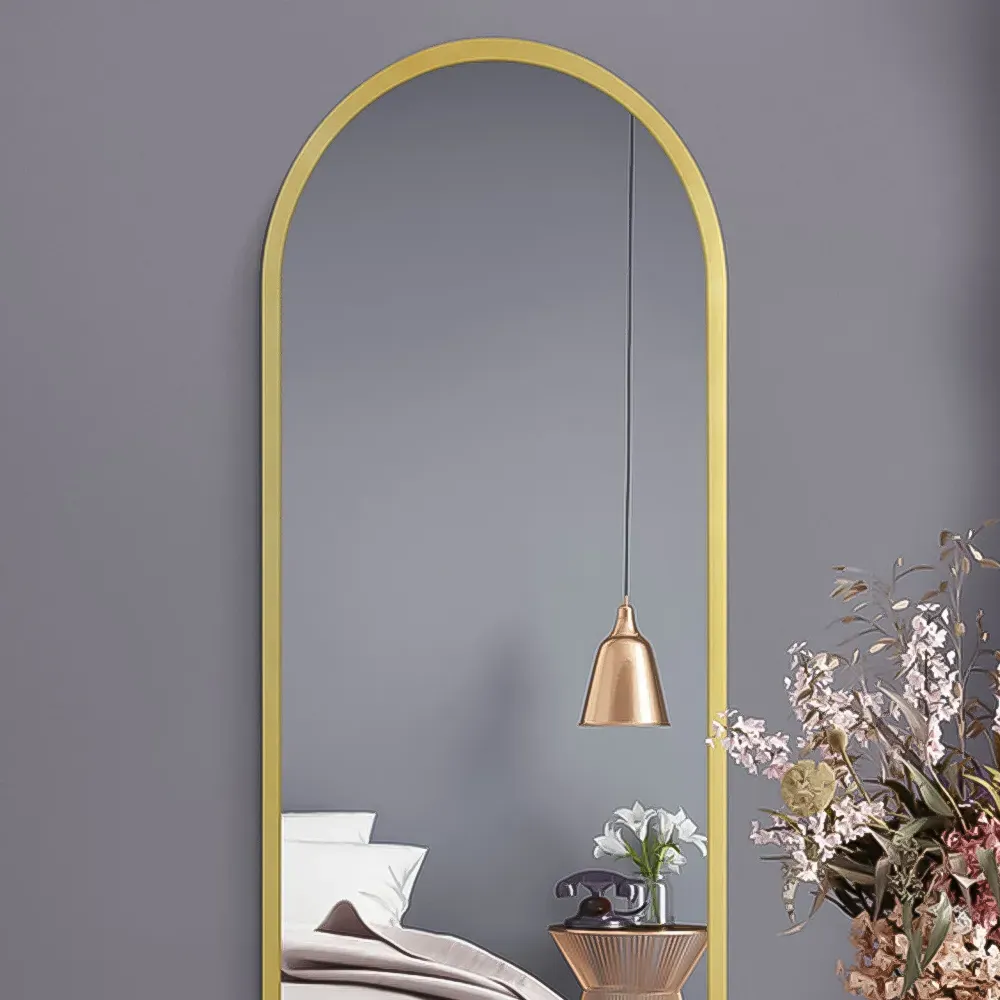 Arcus Arched Leaner Wall Mirror - Gold