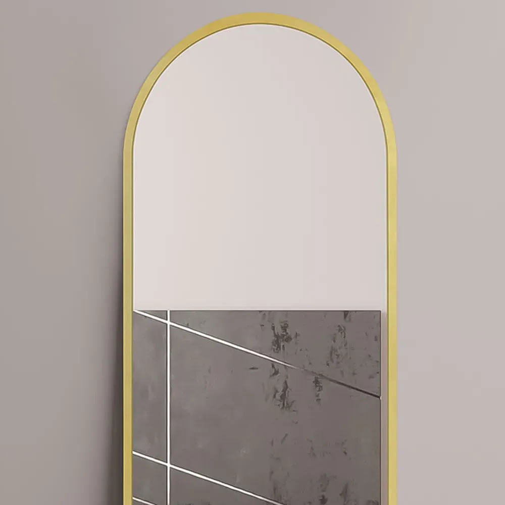 Arcus Arched Leaner Wall Mirror - Gold