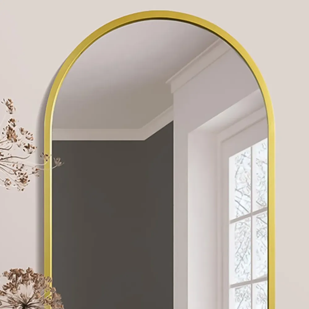 Arcus Arched Leaner Wall Mirror - Gold