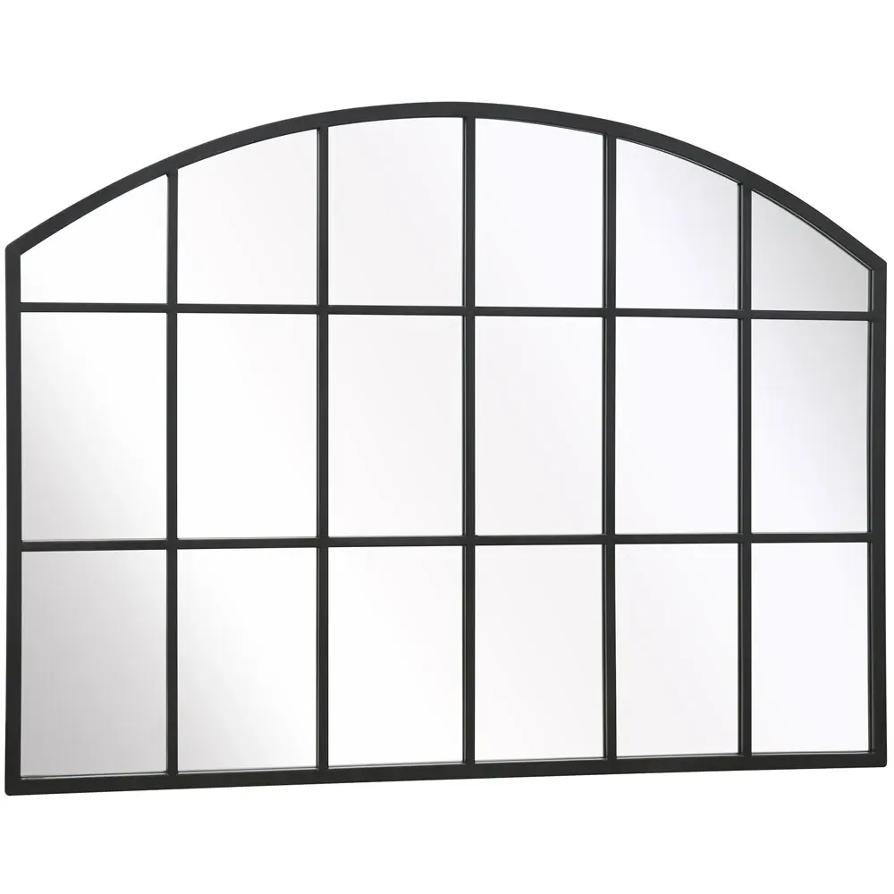 Arcus Arched Wall Mirror - Black, Metal