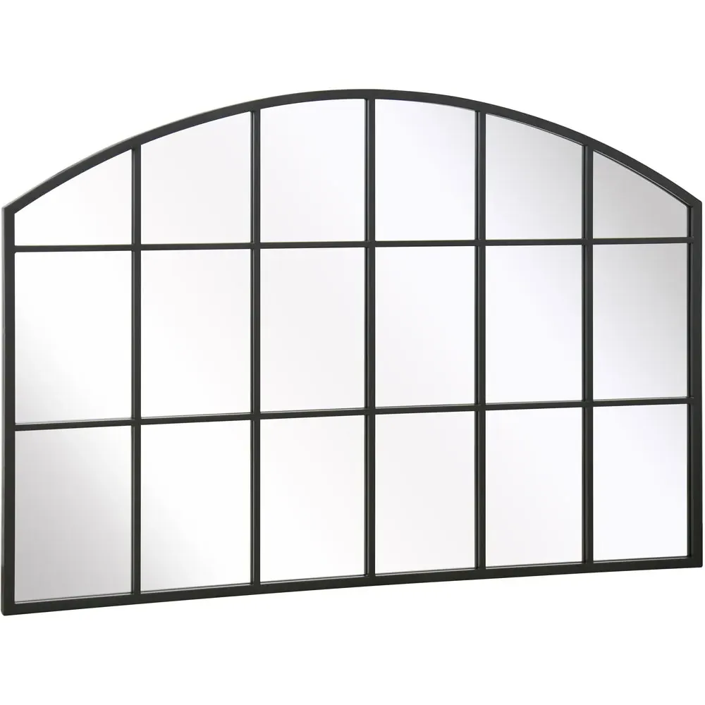 Arcus Arched Wall Mirror - Black, Metal